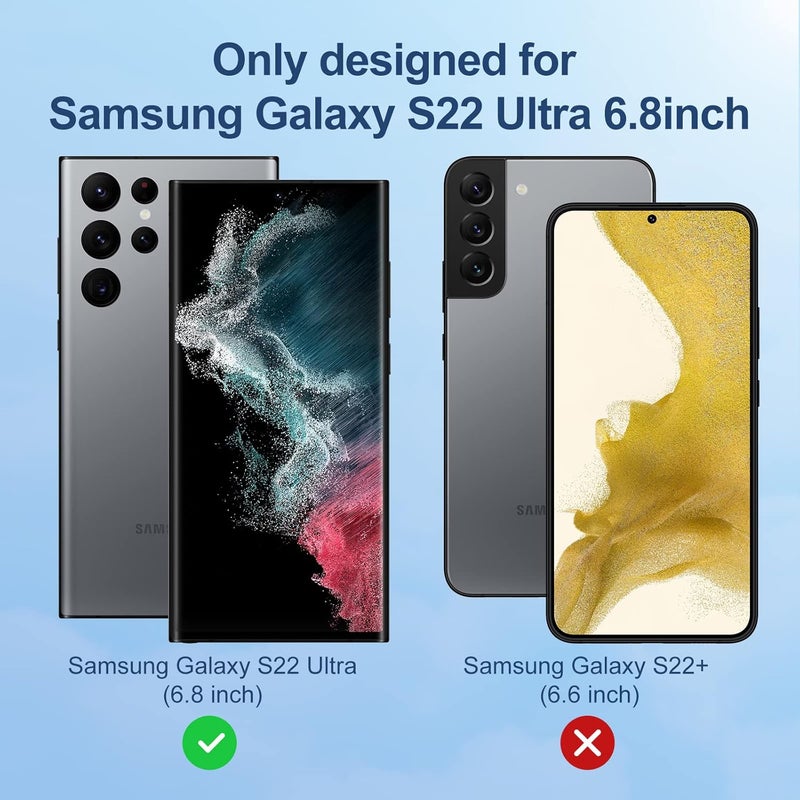 LK 3 Pack for Samsung Galaxy S22 Ultra Screen Protector [Not Glass] [Support Fingerprint Unlock] Bubble Free, with Easy Installation Tool, 3D Curved Max Coverage for S22 Ultra 6.8-inch - Image 2